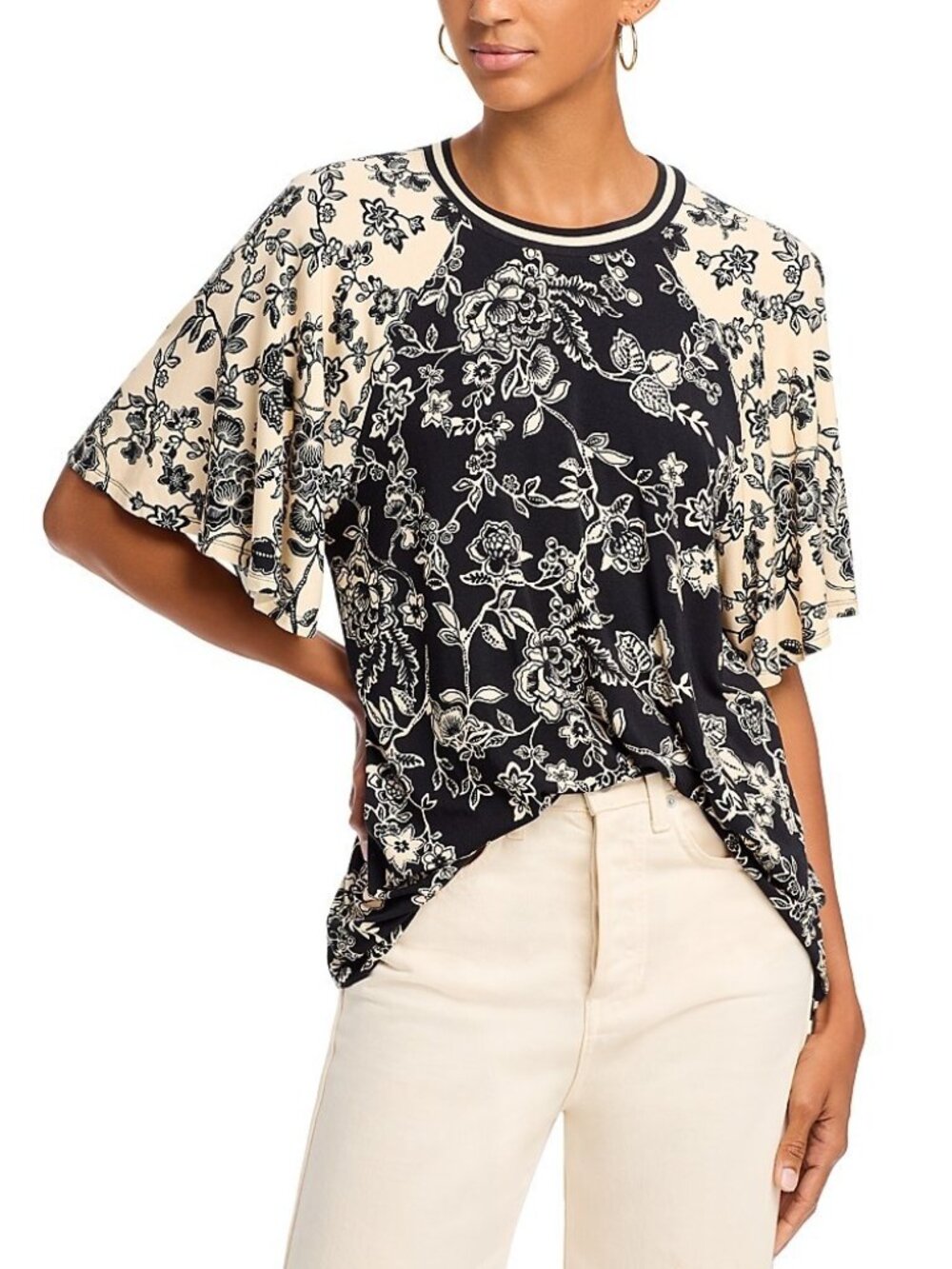 Johnny Was the Janie Favorite Floral Tee Vassala Size S